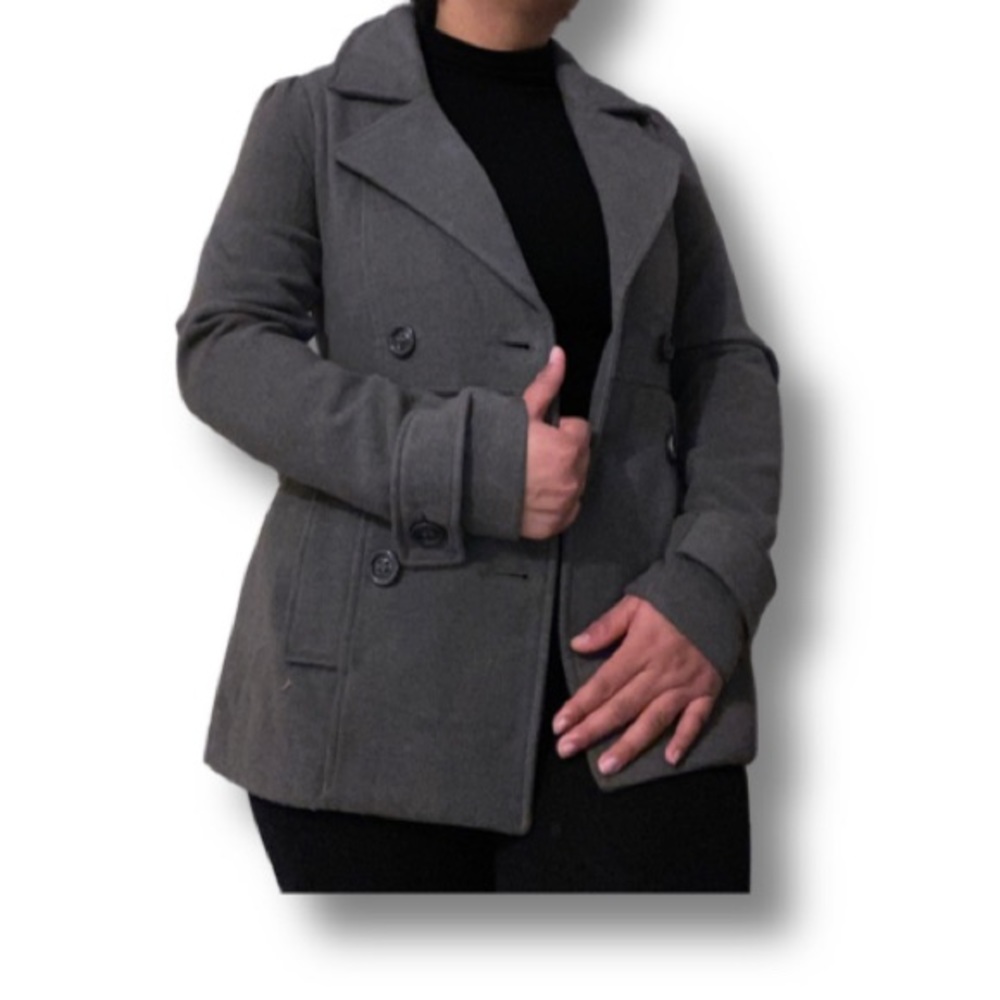 Black Poppy Grey Coat